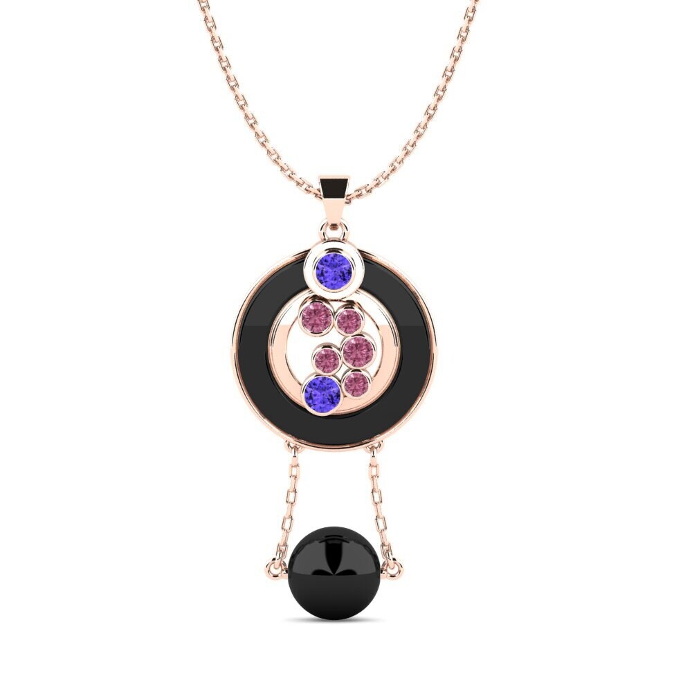 9ct Rose Gold Tanzanite Women's Pendant Sayre