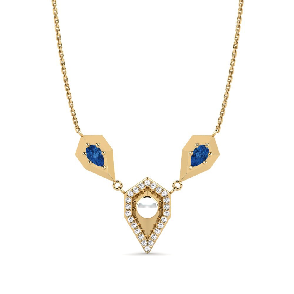 Dark Blue Zirconia Women's Necklace Scarcies