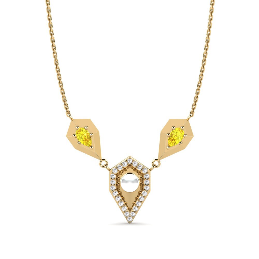 Zaffiro Giallo Collana da donna Scarcies