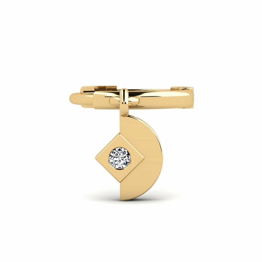 Cartilage Piercing De Oreja Scholastica Oro Amarillo 585 Cristal de Swarovski