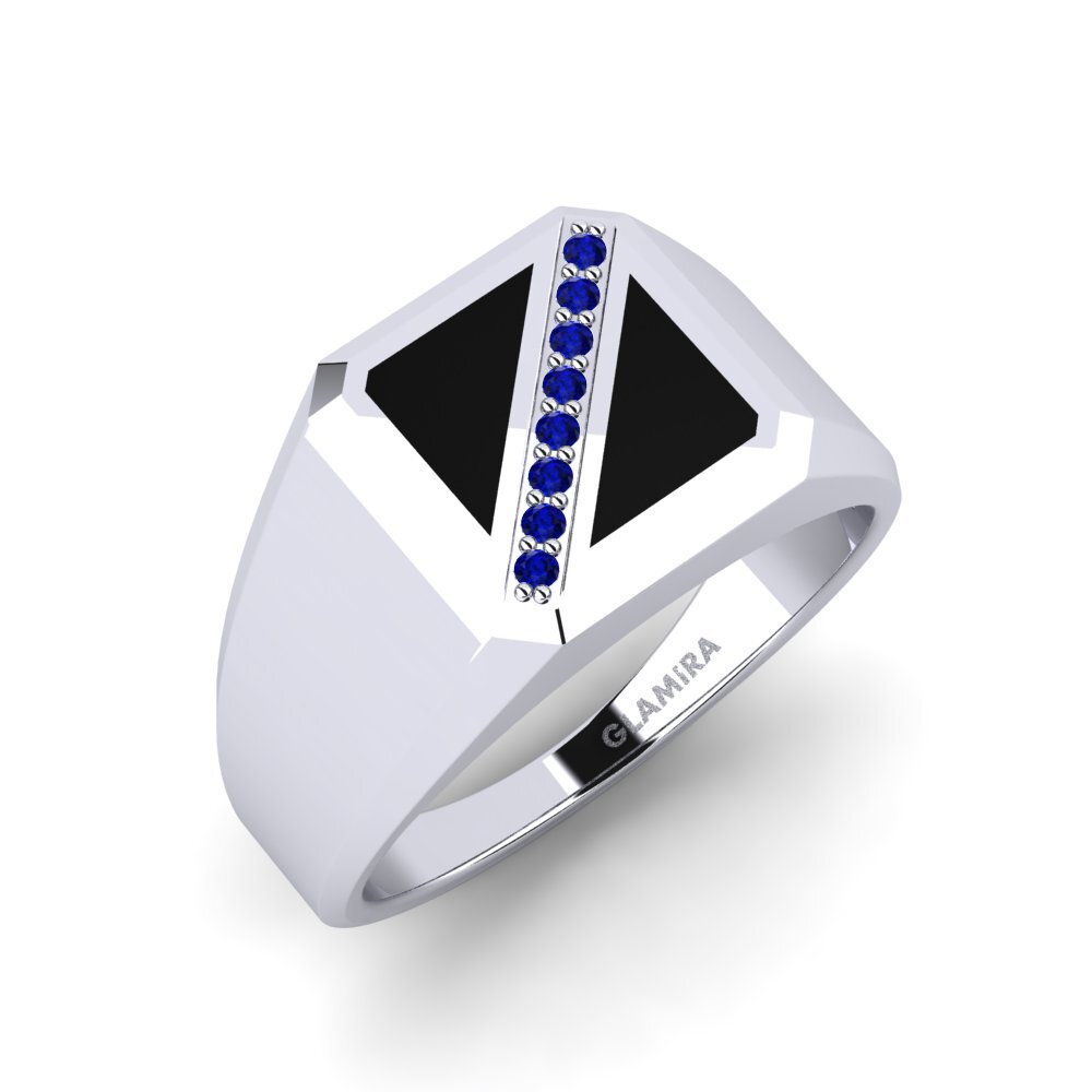Zafiro Anillo de dedo meñique para hombre Scils