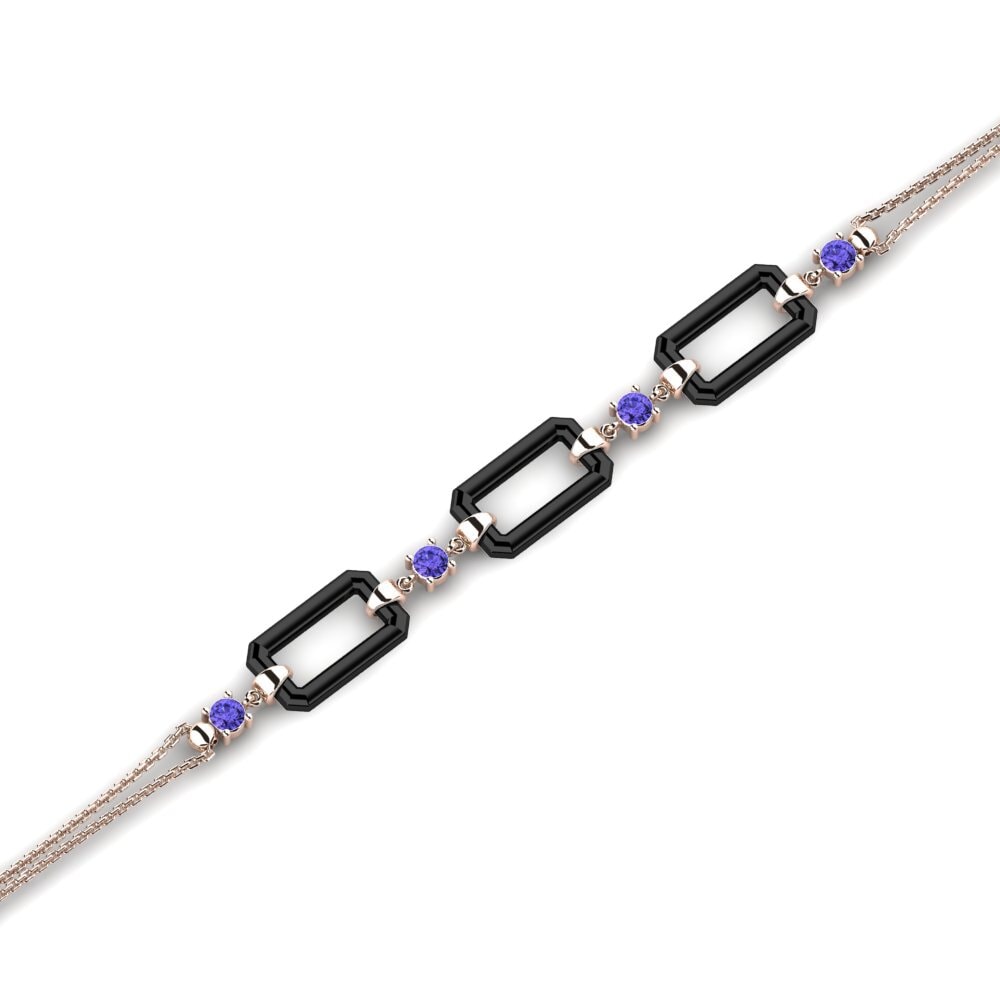 9ct Rose Gold Tanzanite Women's Bracelet Scoggin