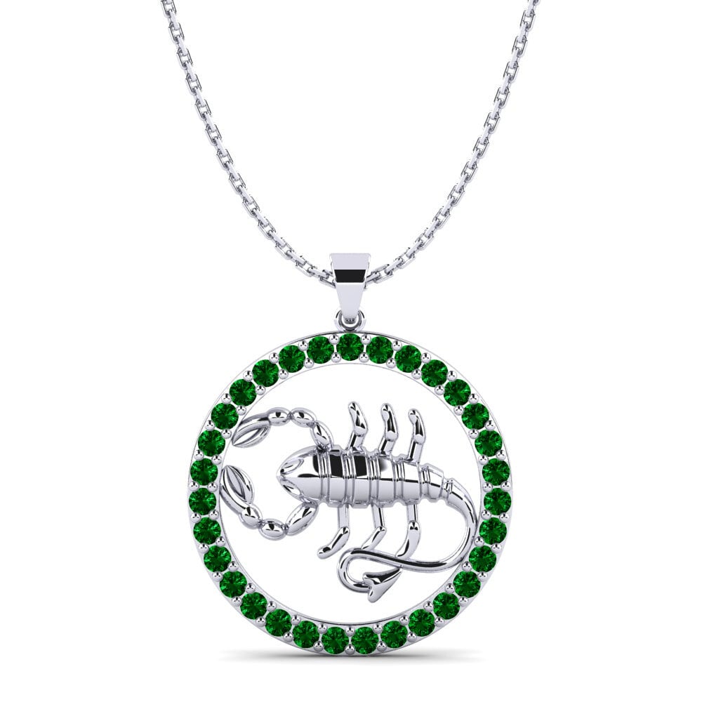 Green Zirconia Women's Pendant Scorpio