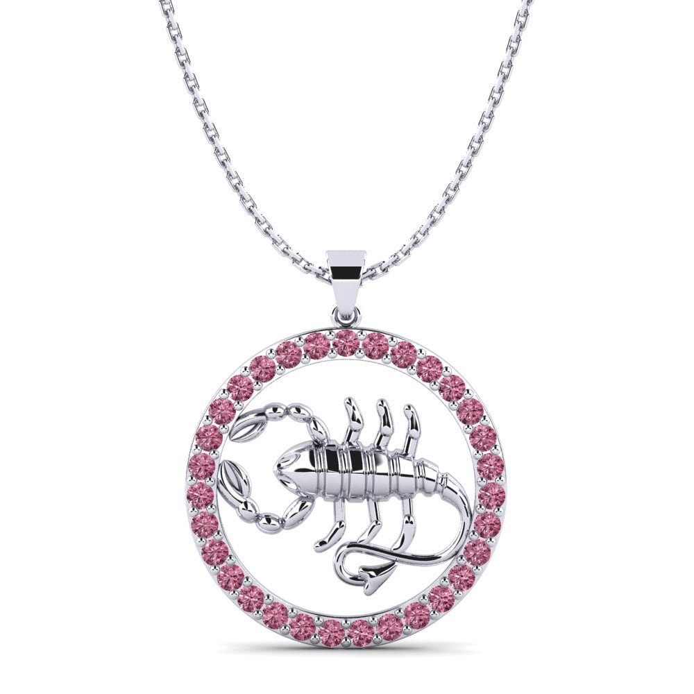 Rhodolite Garnet Women's Pendant Scorpio
