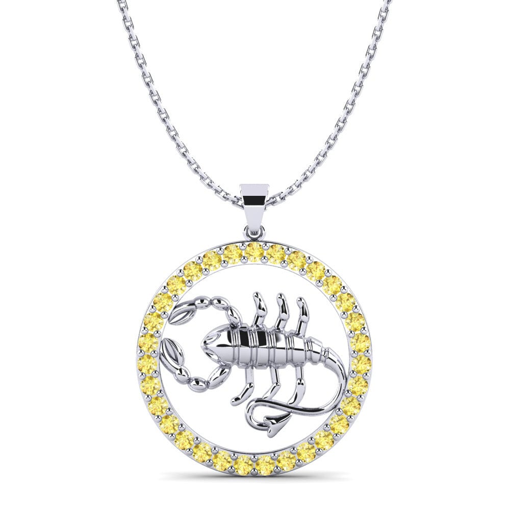 Yellow Sapphire Women's Pendant Scorpio