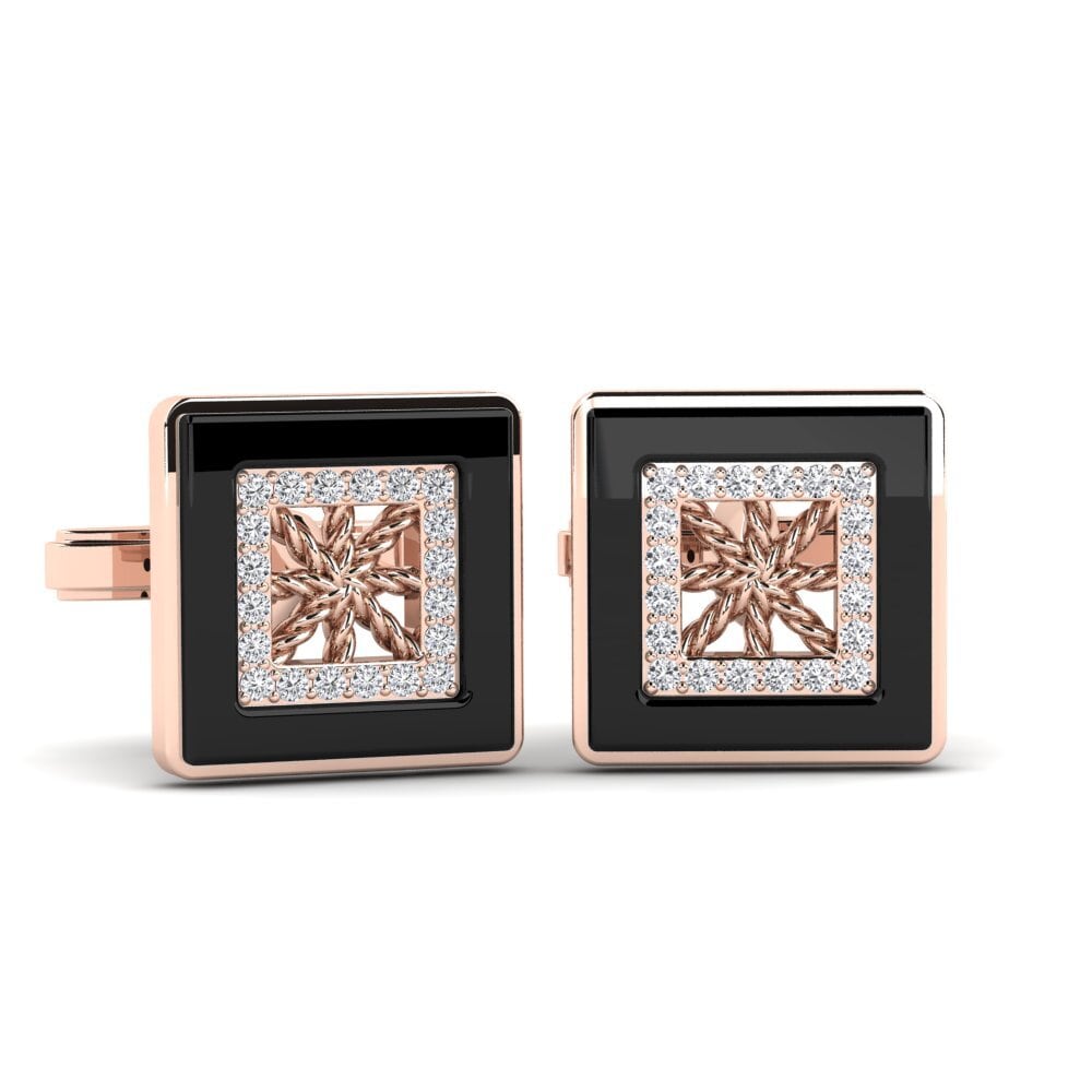 9k Oro Rosa Diamante Gemelo Scotto
