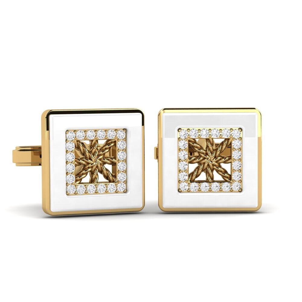White sapphire Cufflink Scotto