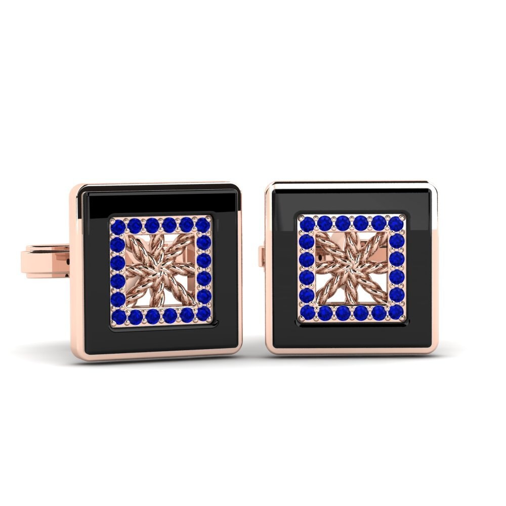 9k Oro Rosa Zafiro Gemelo Scotto