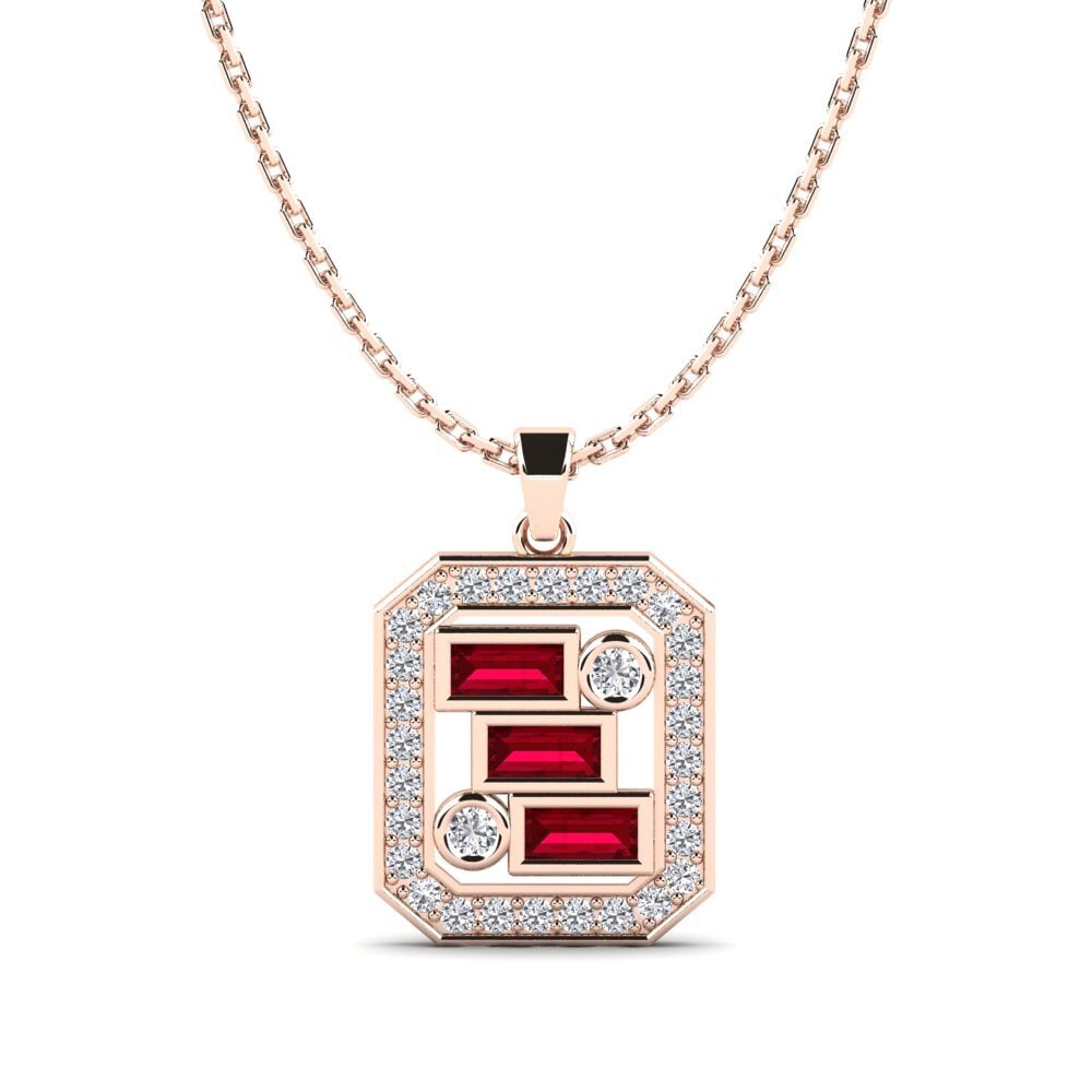 Red Zirconia Women's Pendant Scrabbler