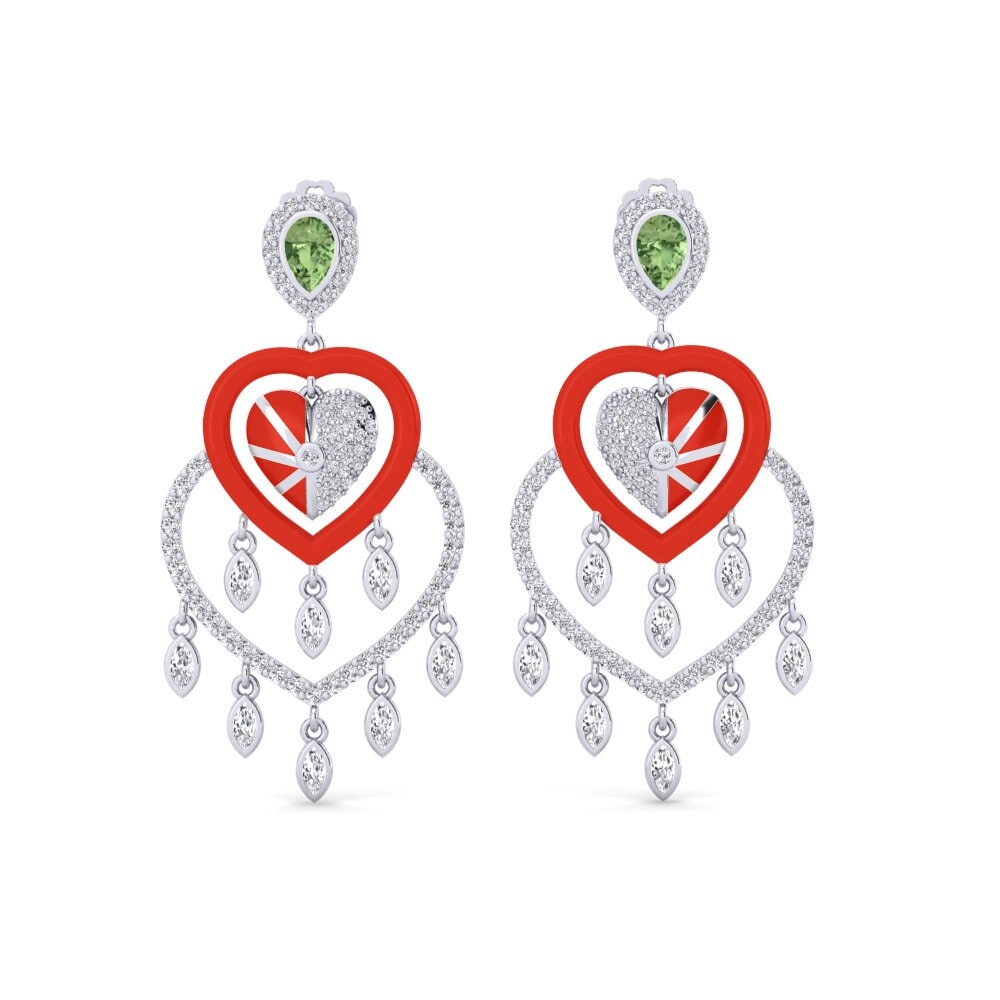 Zafiro Verde Pendiente de mujer Scrumptious