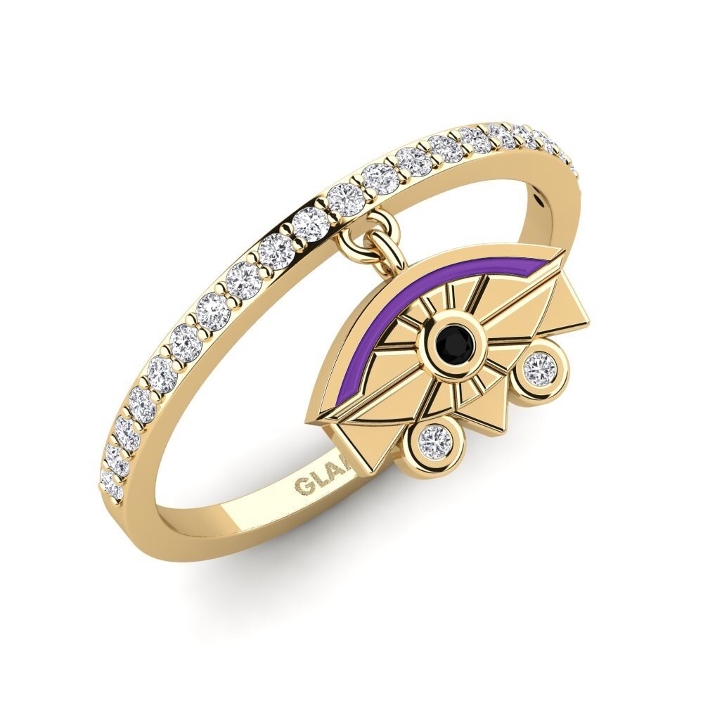 Schwarzer Saphir Ring Scut