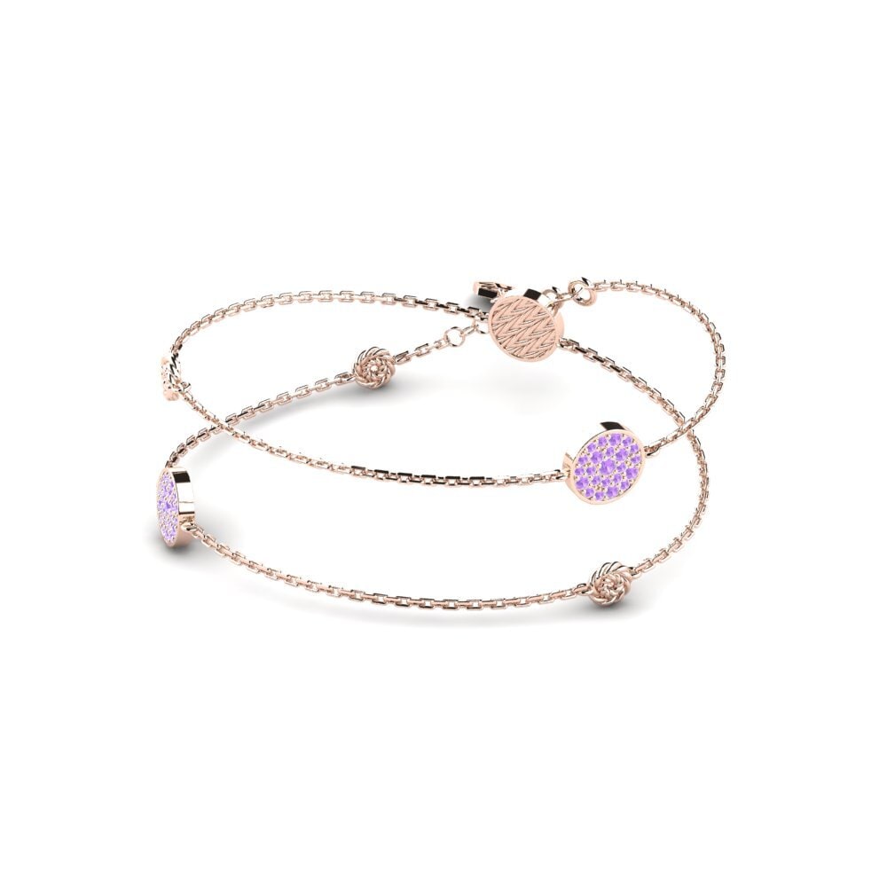 9ct Rose Gold Amethyst Women's Necklace Scuttle