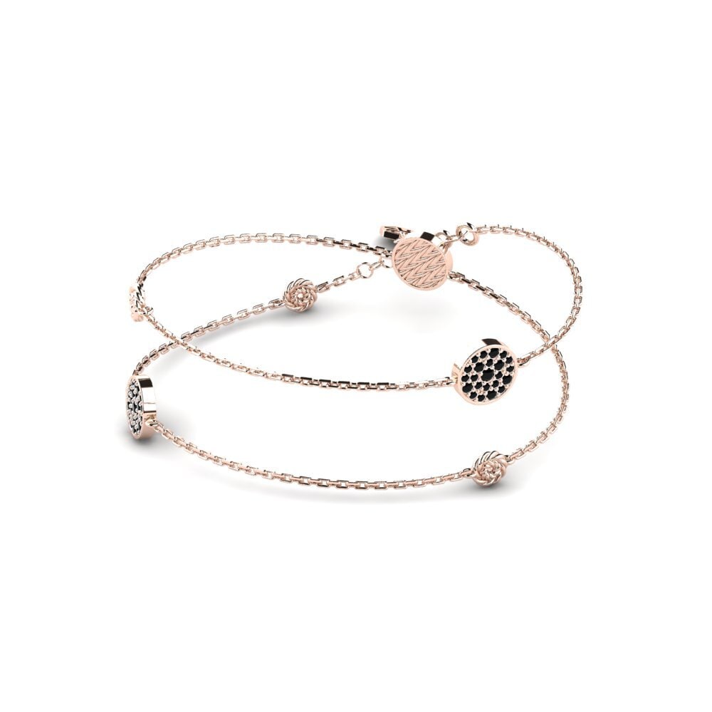 9ct Rose Gold Black Sapphire Women's Necklace Scuttle