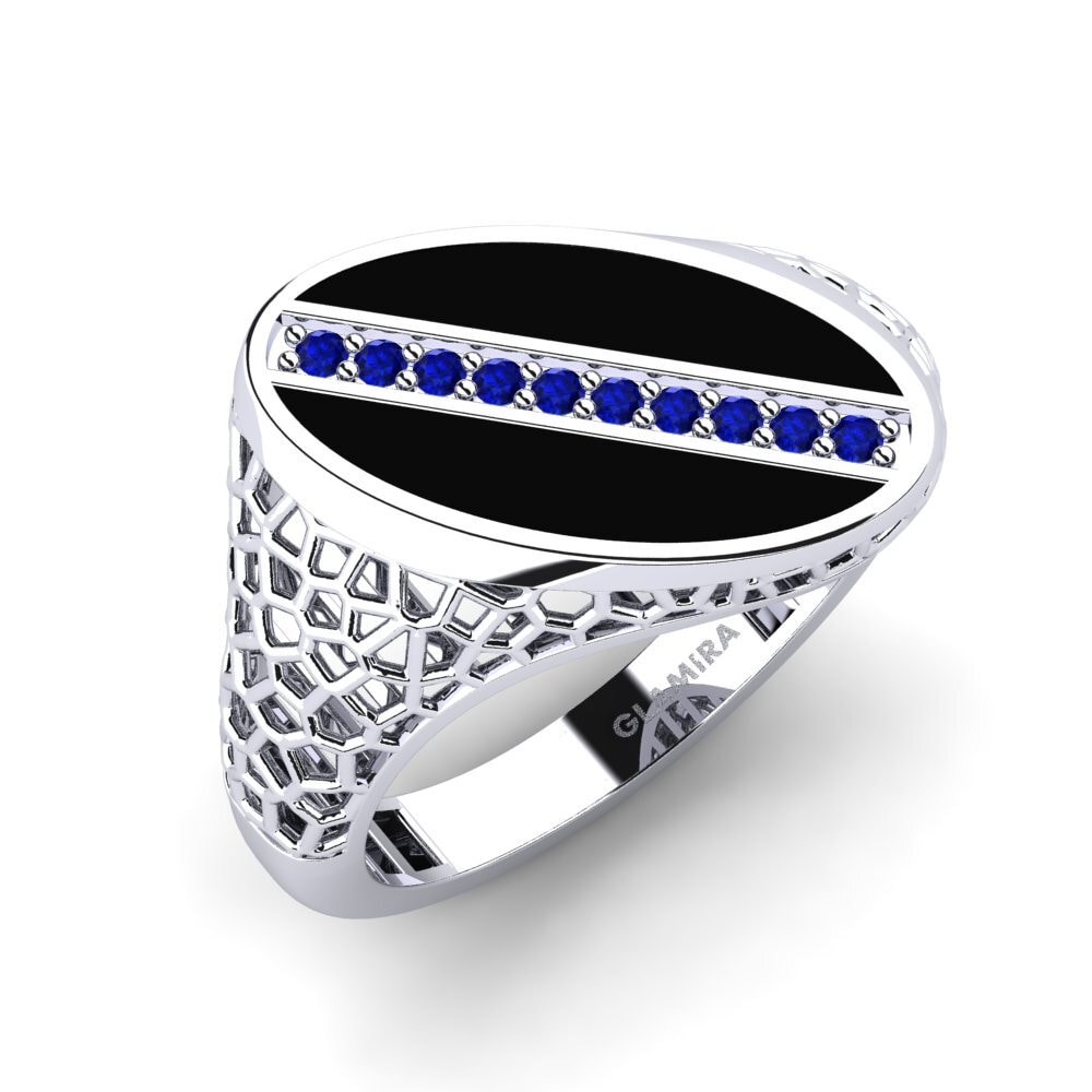 Zafiro Anillo de dedo meñique para hombre Scyldil