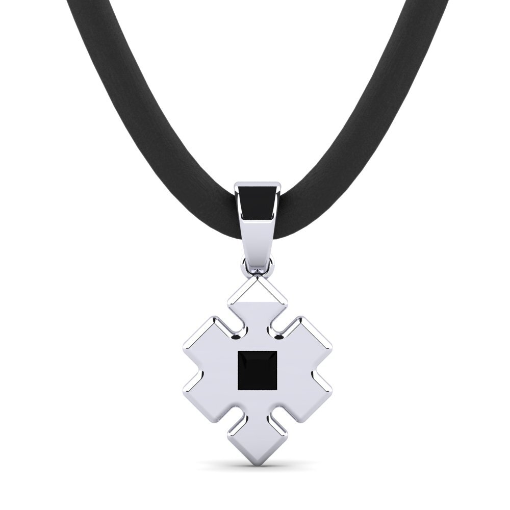 925 Prata de lei Ônix Negro Pingente masculino Seaport