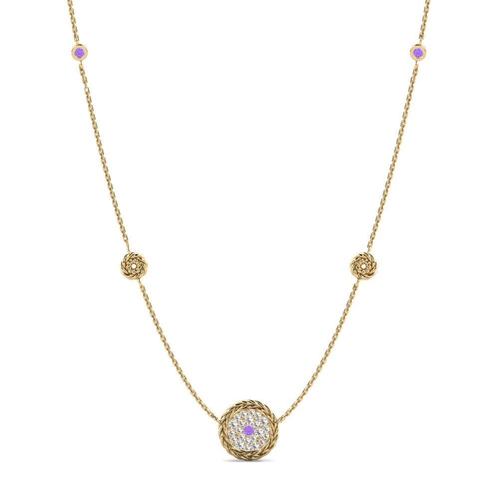 Amethyst Women's Necklace Secretion