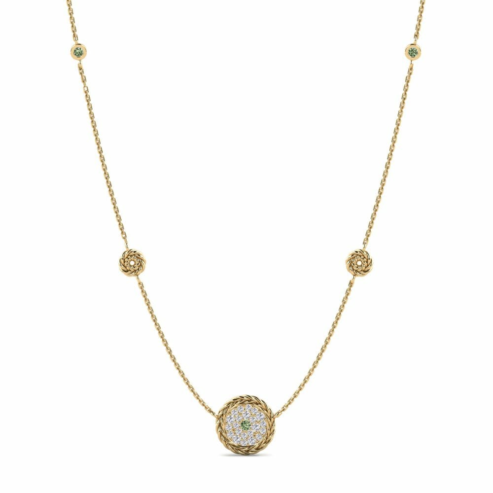 Green Diamond Women's Necklace Secretion