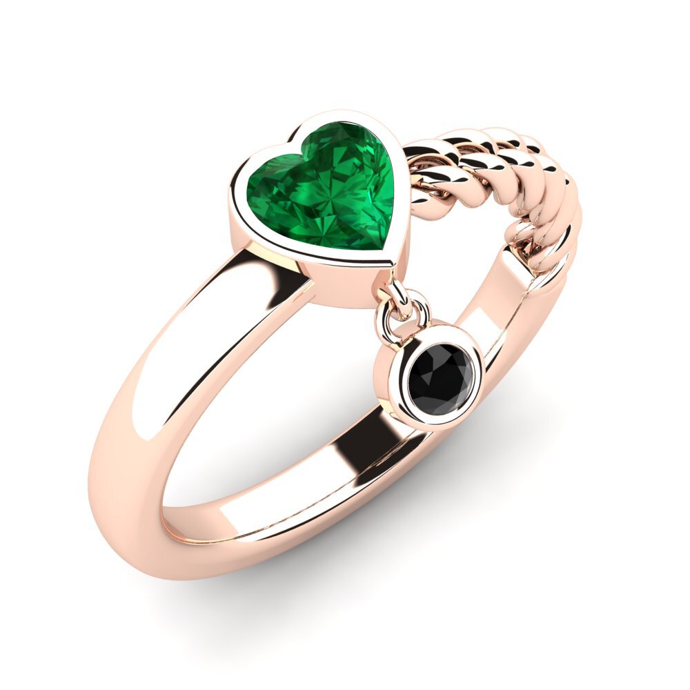 Smaragd (Gemaakt in het laboratorium) Verlovingsring Segar