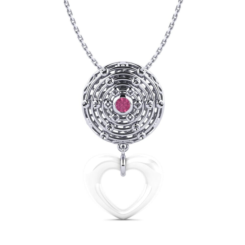 950 Platinum Pink Tourmaline Women's Pendant Selph