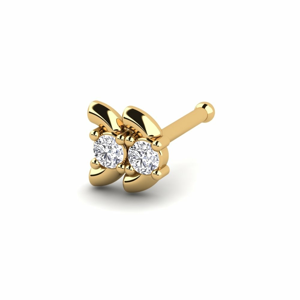 14K Geel Goud Neus Pin Semi