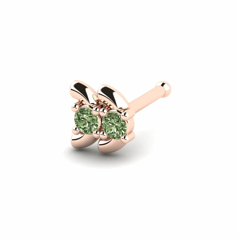 Groene Diamant Neus Pin Semi