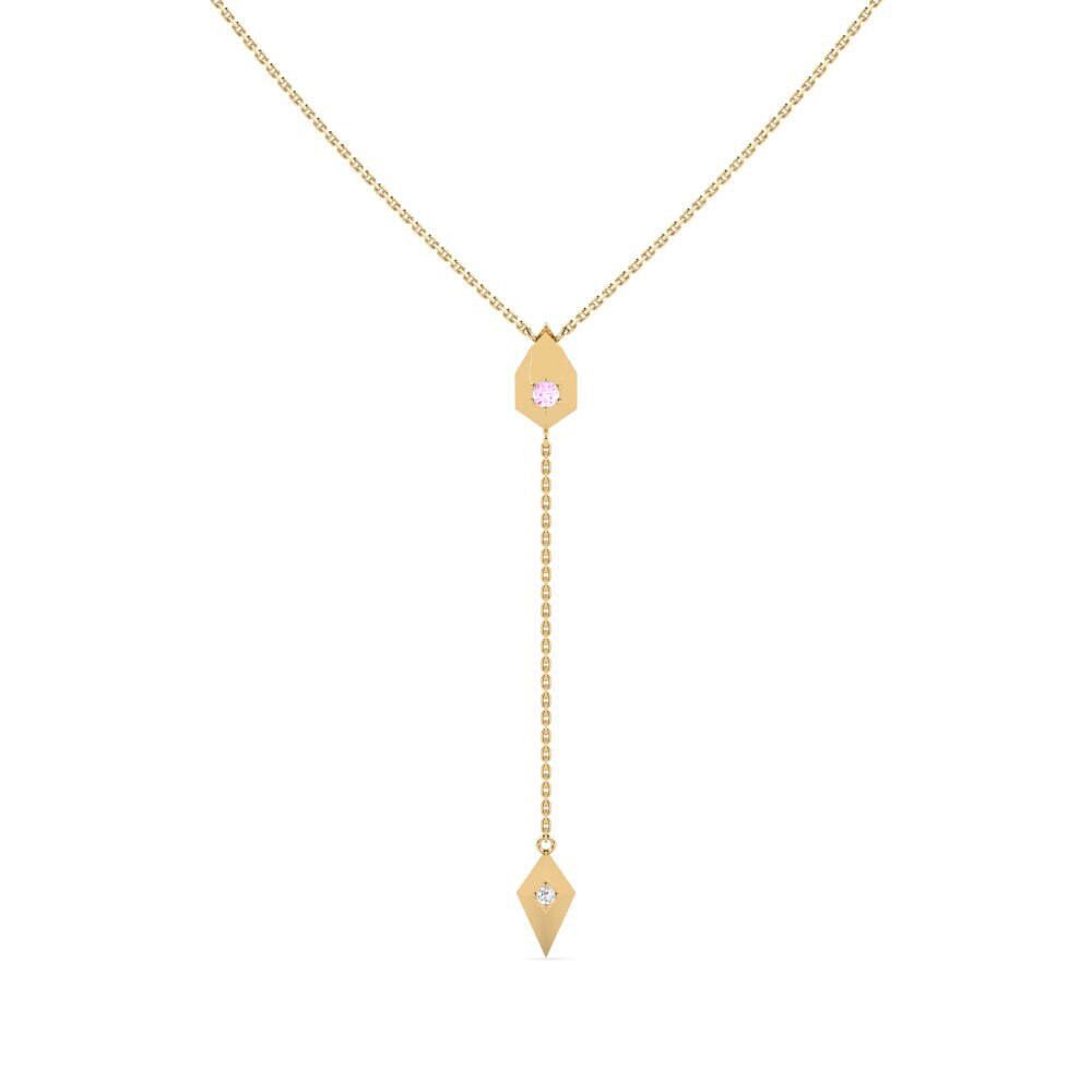 Zafiro Rosado Collar de Mujer Semliki