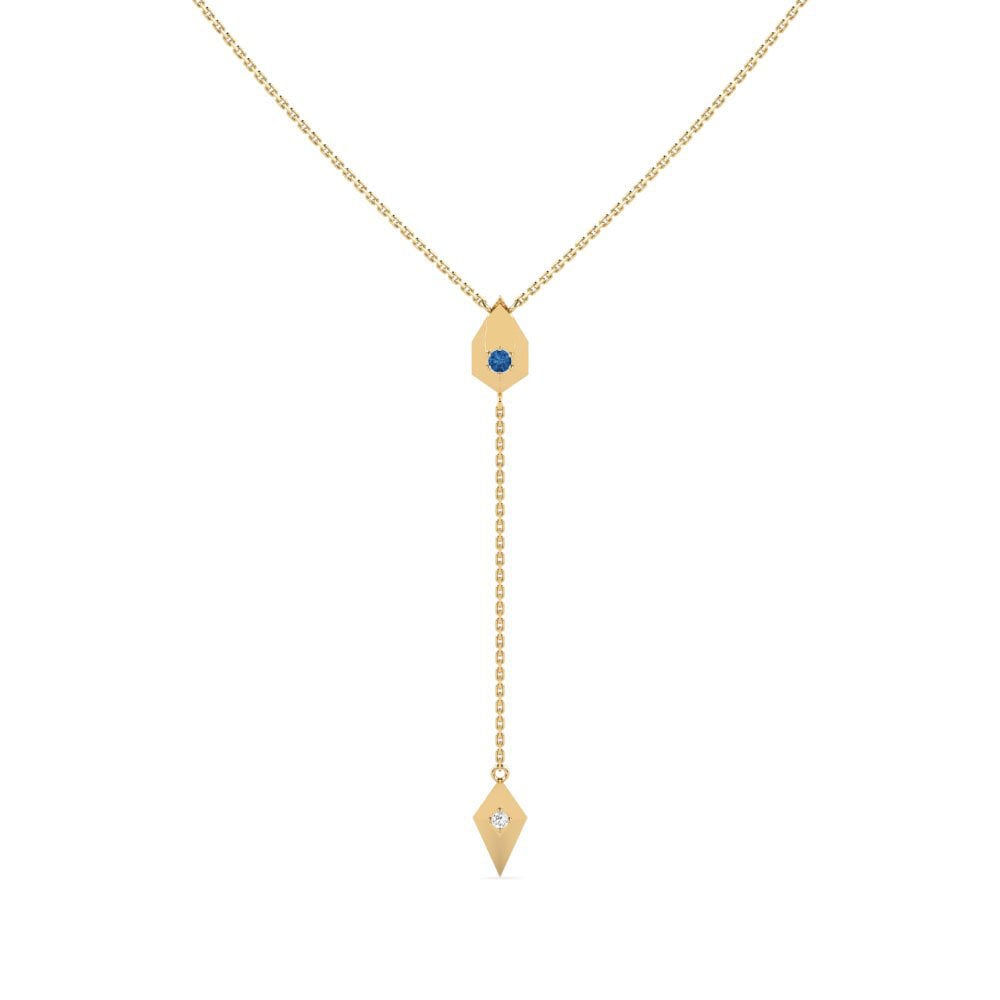 Dark Blue Zirconia Women's Necklace Semliki
