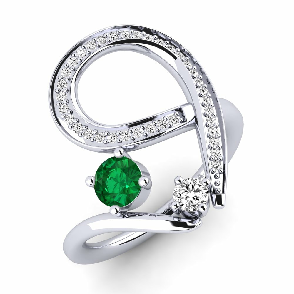 Nhẫn Sempronia Đá Emerald (Đá nhân tạo)