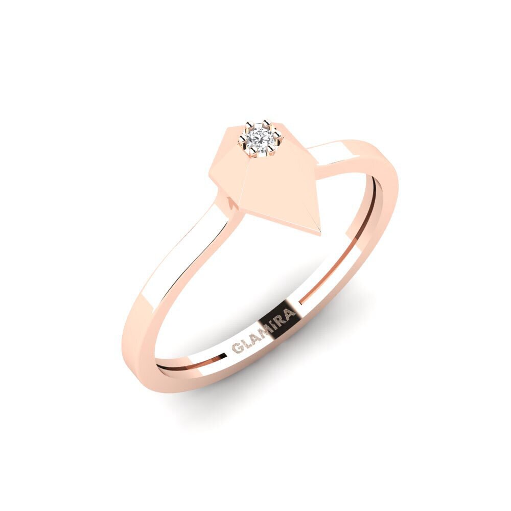 Oro Rosso 585 Anello Semuanya