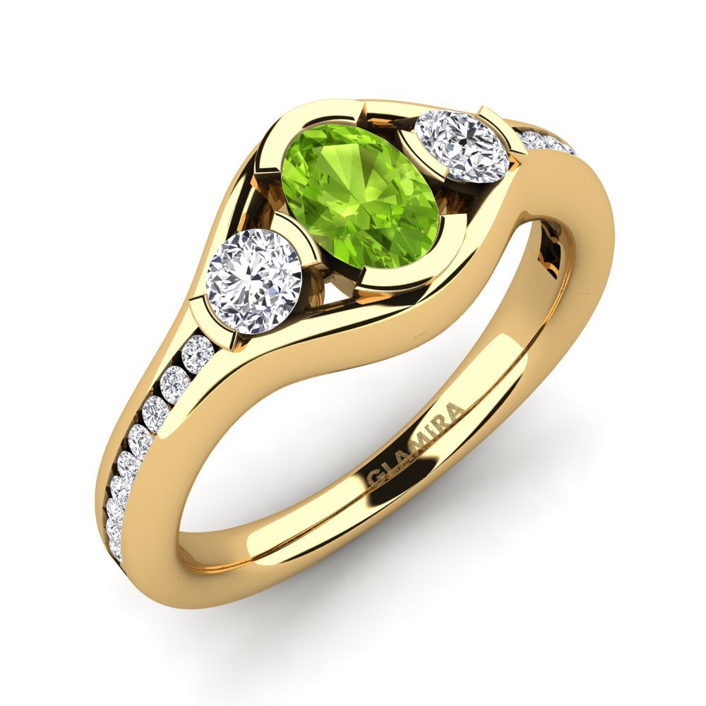Peridot Engagement Ring Sencillo
