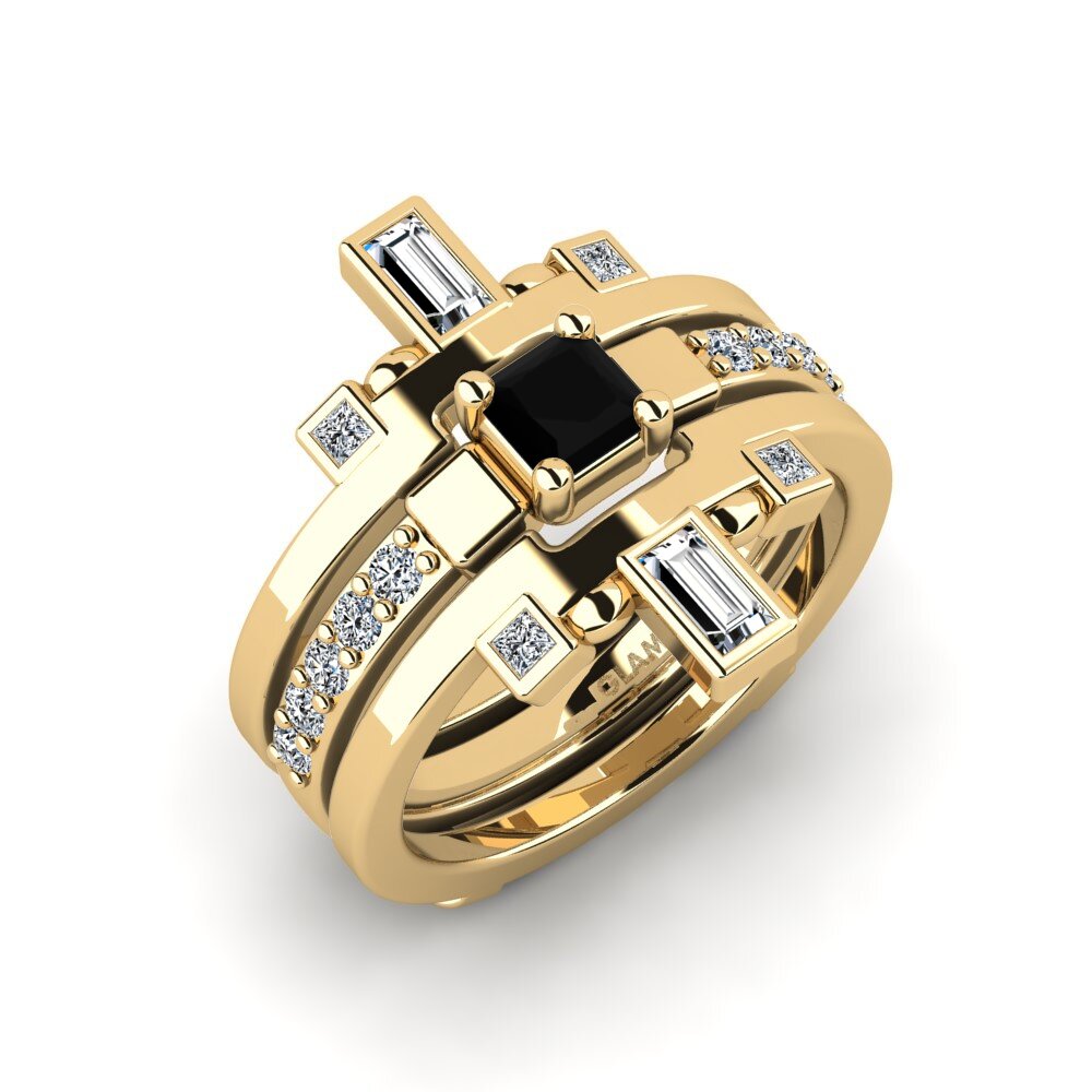 Zafiro negro Anillo Sendryha - SET