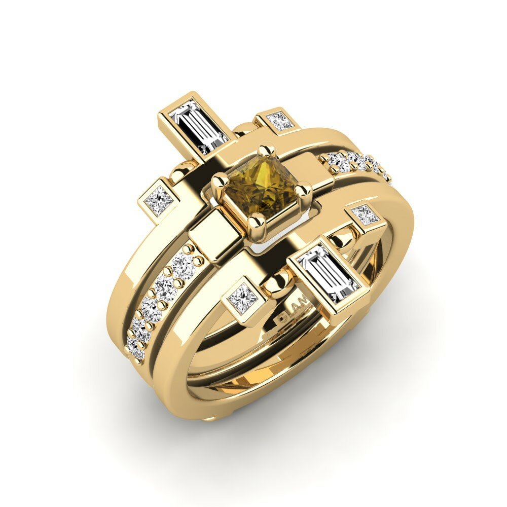 Bague Sendryha - SET Zircon Brun