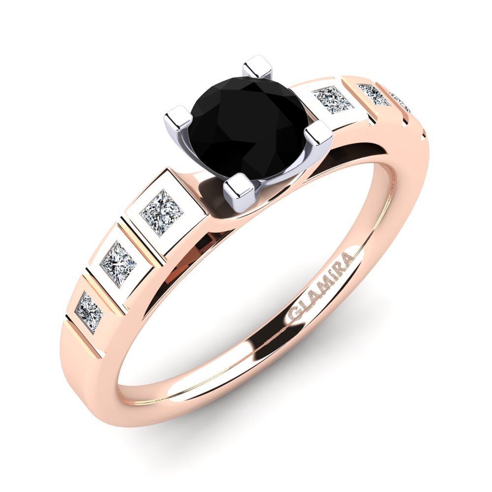 14ct Rose / White Gold Engagement Ring Sensonia