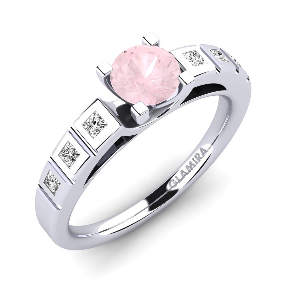 Cuarzo rosa Anillo de compromiso Sensonia