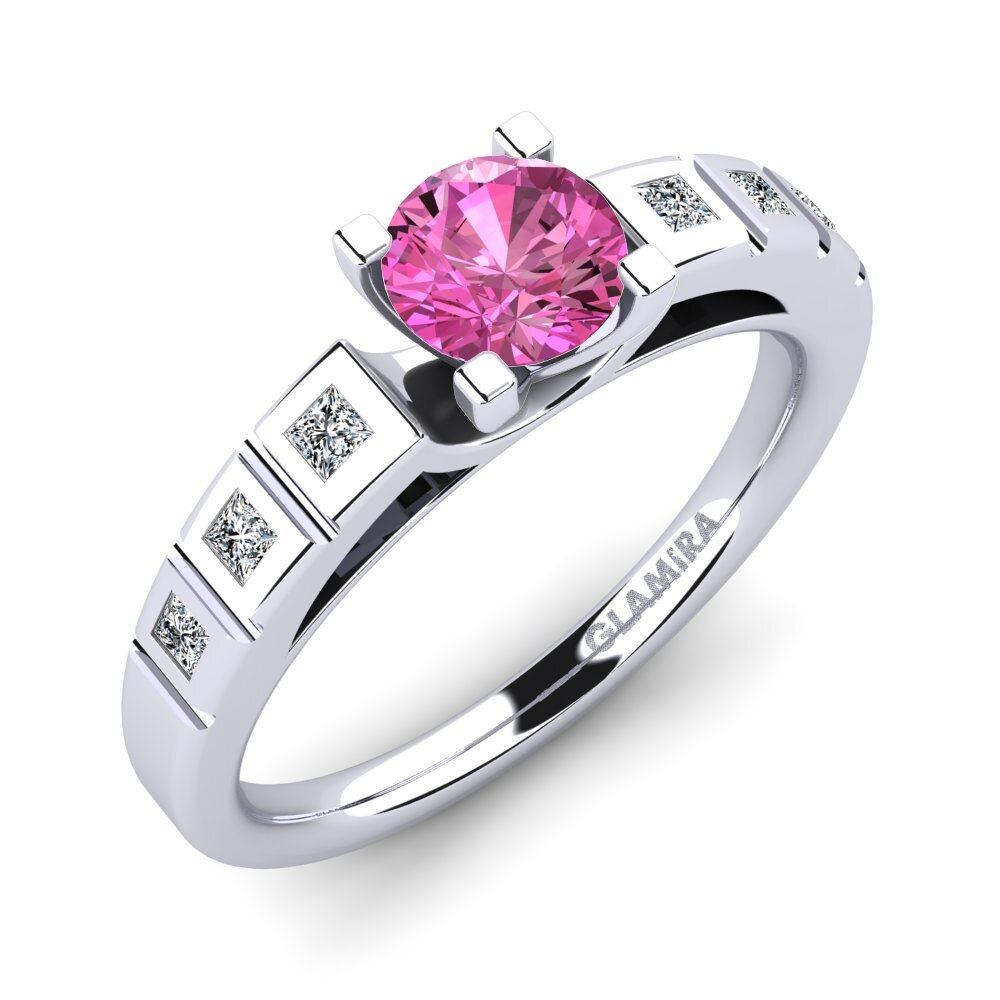 Pink Topaz Engagement Ring Sensonia