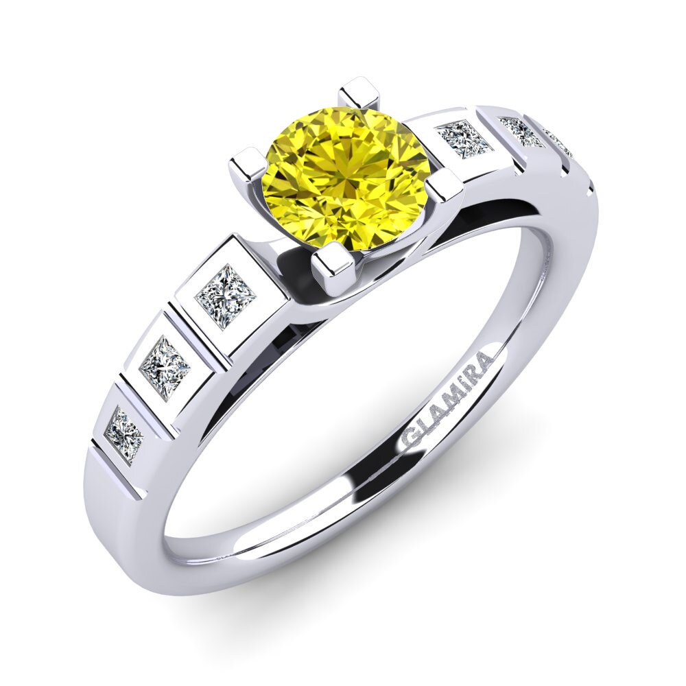 Yellow Diamond Engagement Ring Sensonia