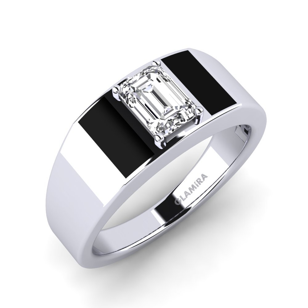 18ct White Gold Diamond Men's Ring Sentanas
