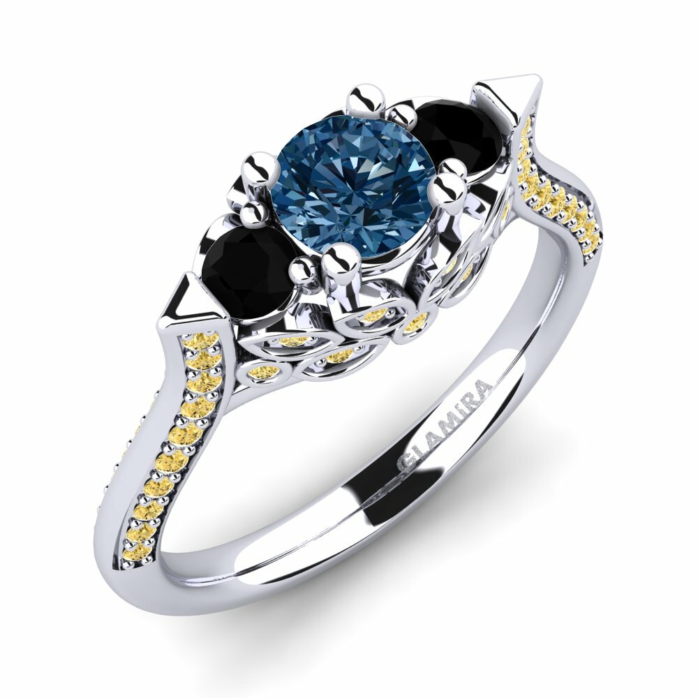 0.5 Carat Blue Diamond Engagement Ring Serifos