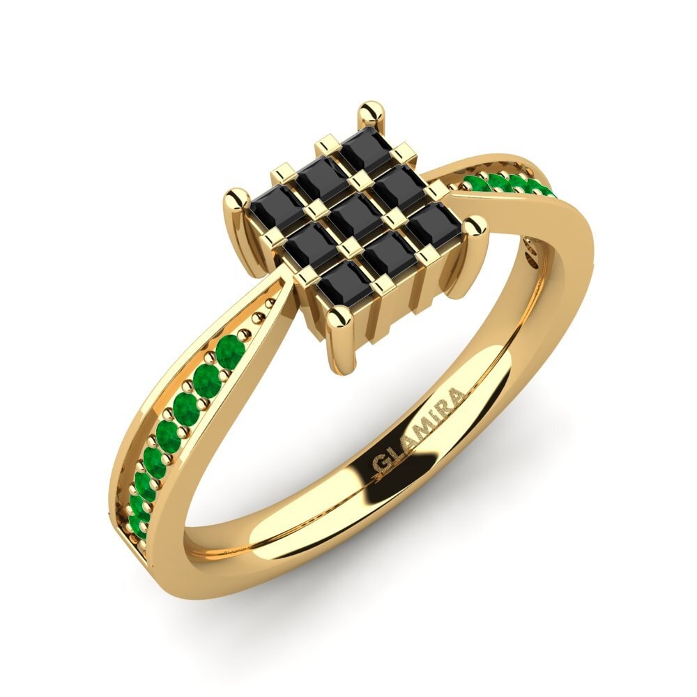Black Sapphire Engagement Ring Serilda