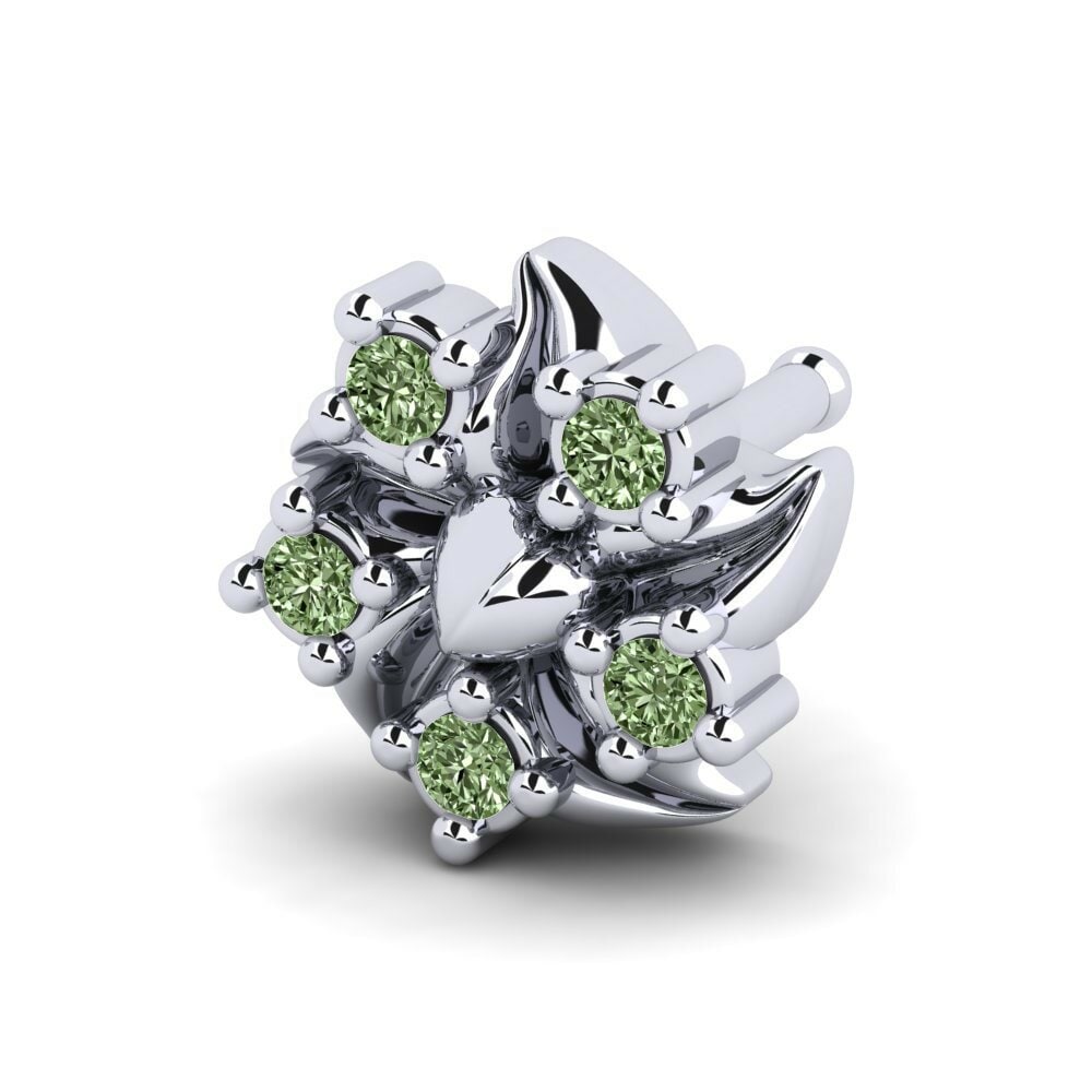 Groene Diamant Neus Pin Sesil