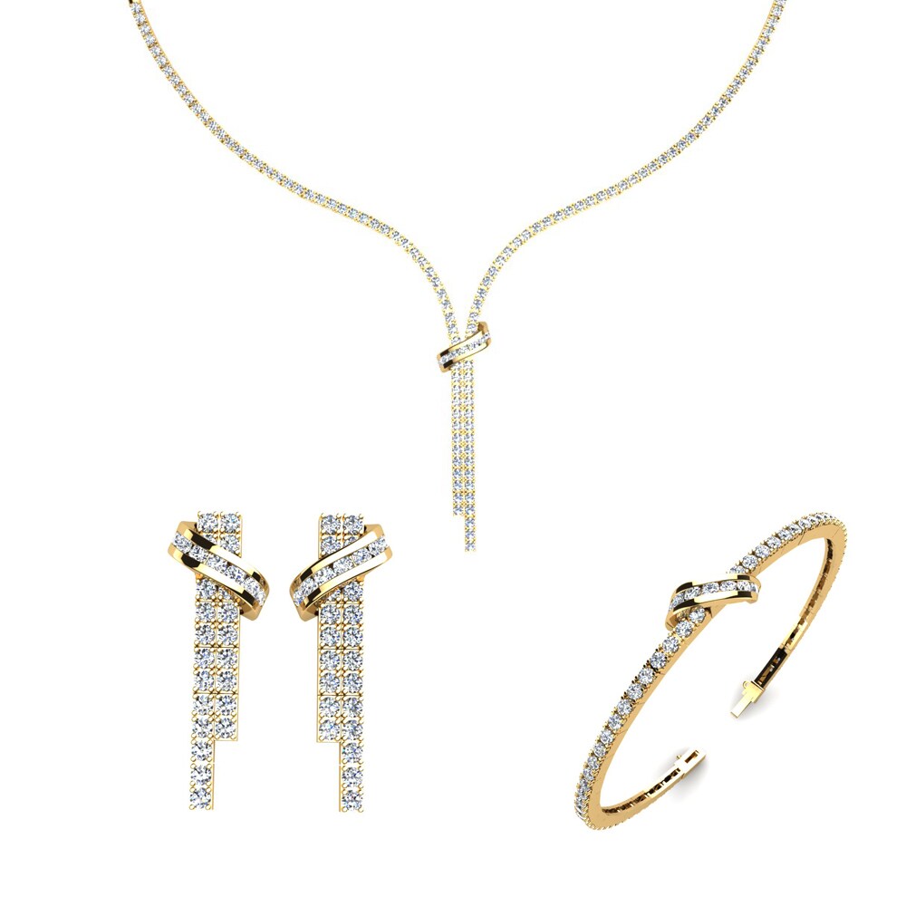 14ct Yellow Gold Lab Grown Diamond Jewellery set Kiowa