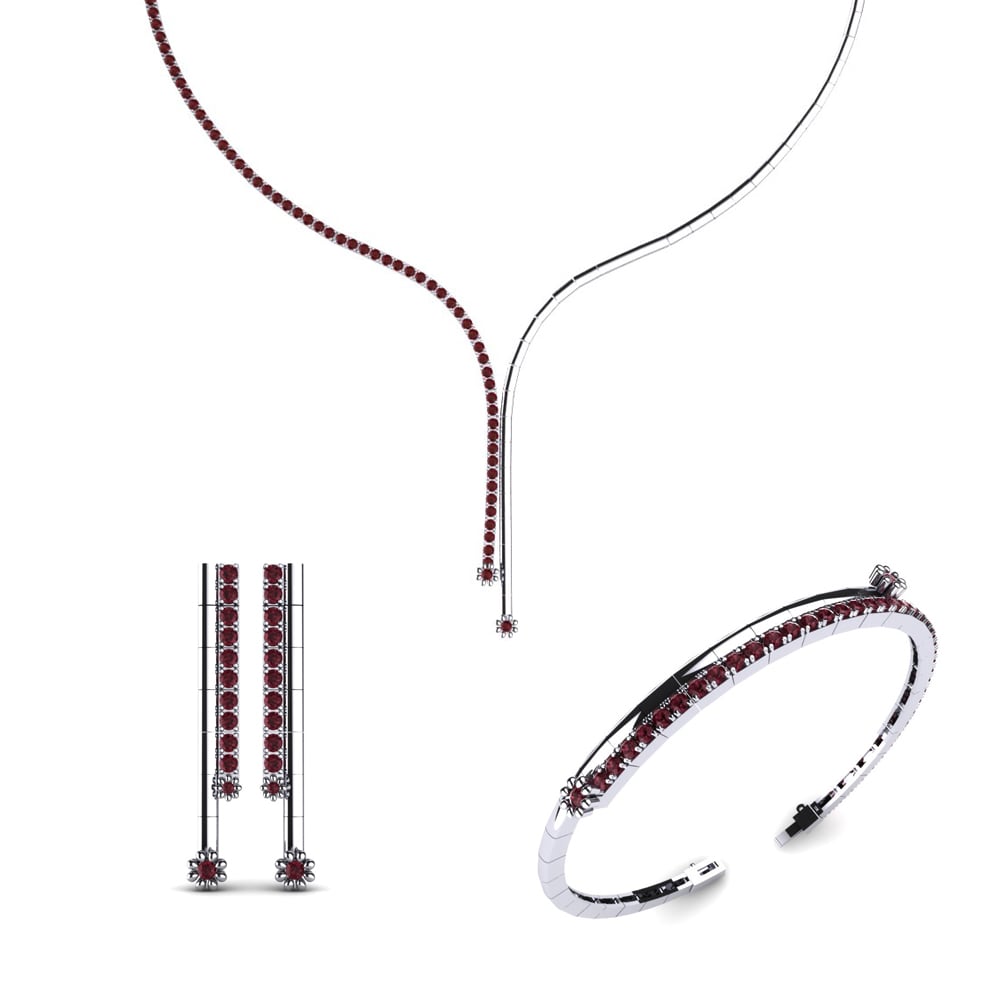 garnet Conjunto de joias Thames