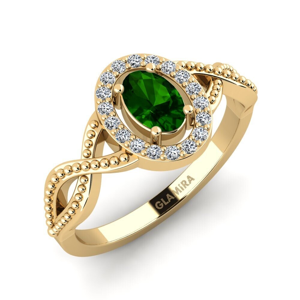 Green Tourmaline Women's Ring Seto