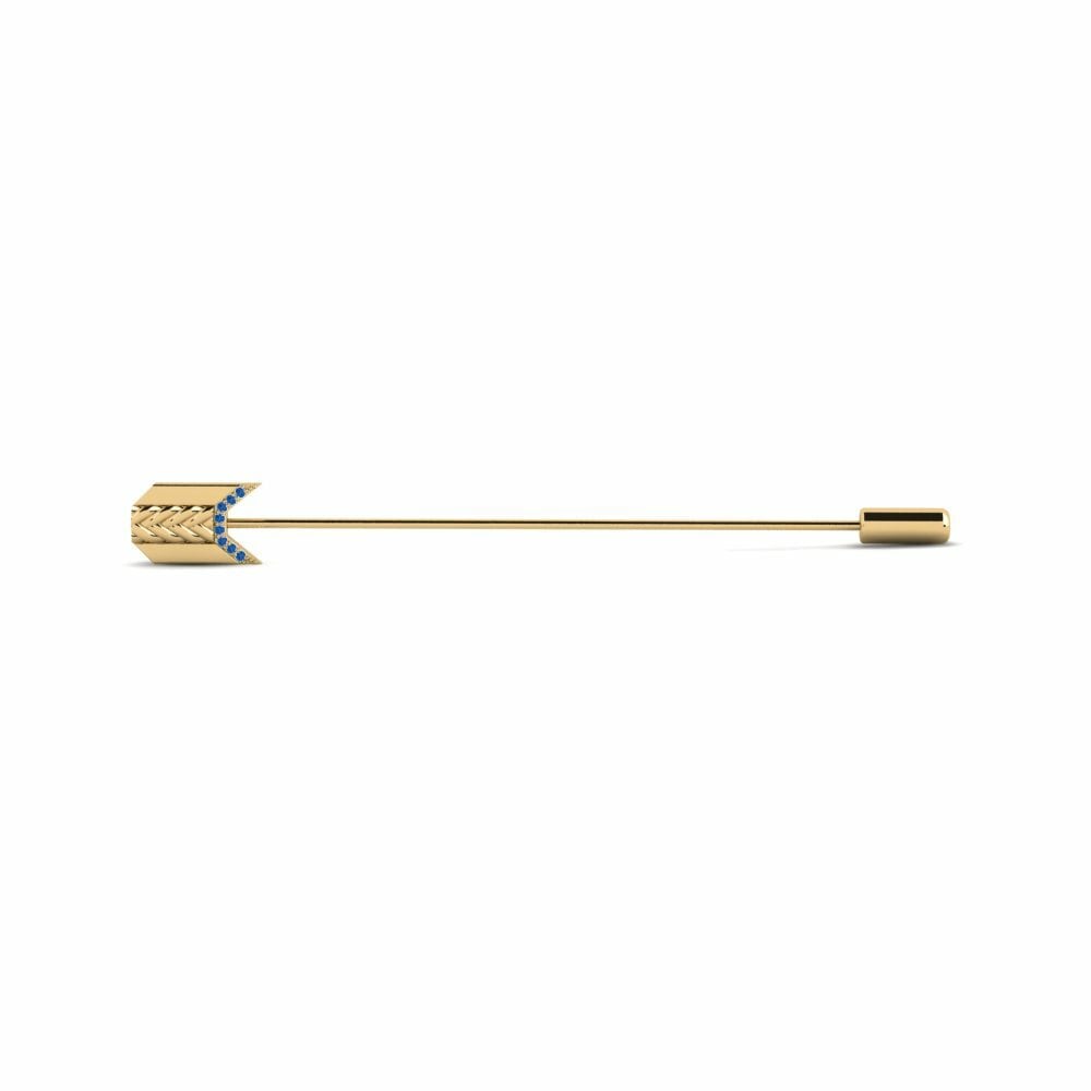 Dark Blue Zirconia Lapel Pin Sevran