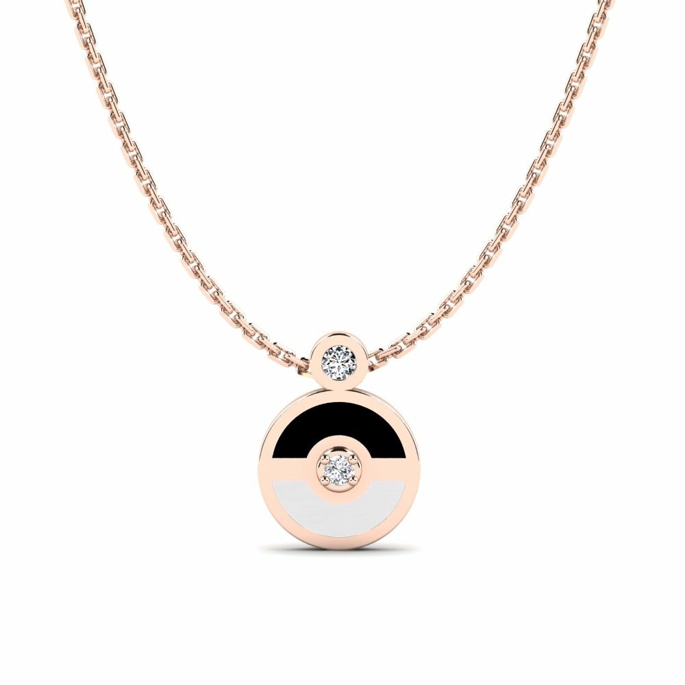 Vàng Hồng 18K Đá Zirconia Mặt dây chuyền nữ Sforzesco