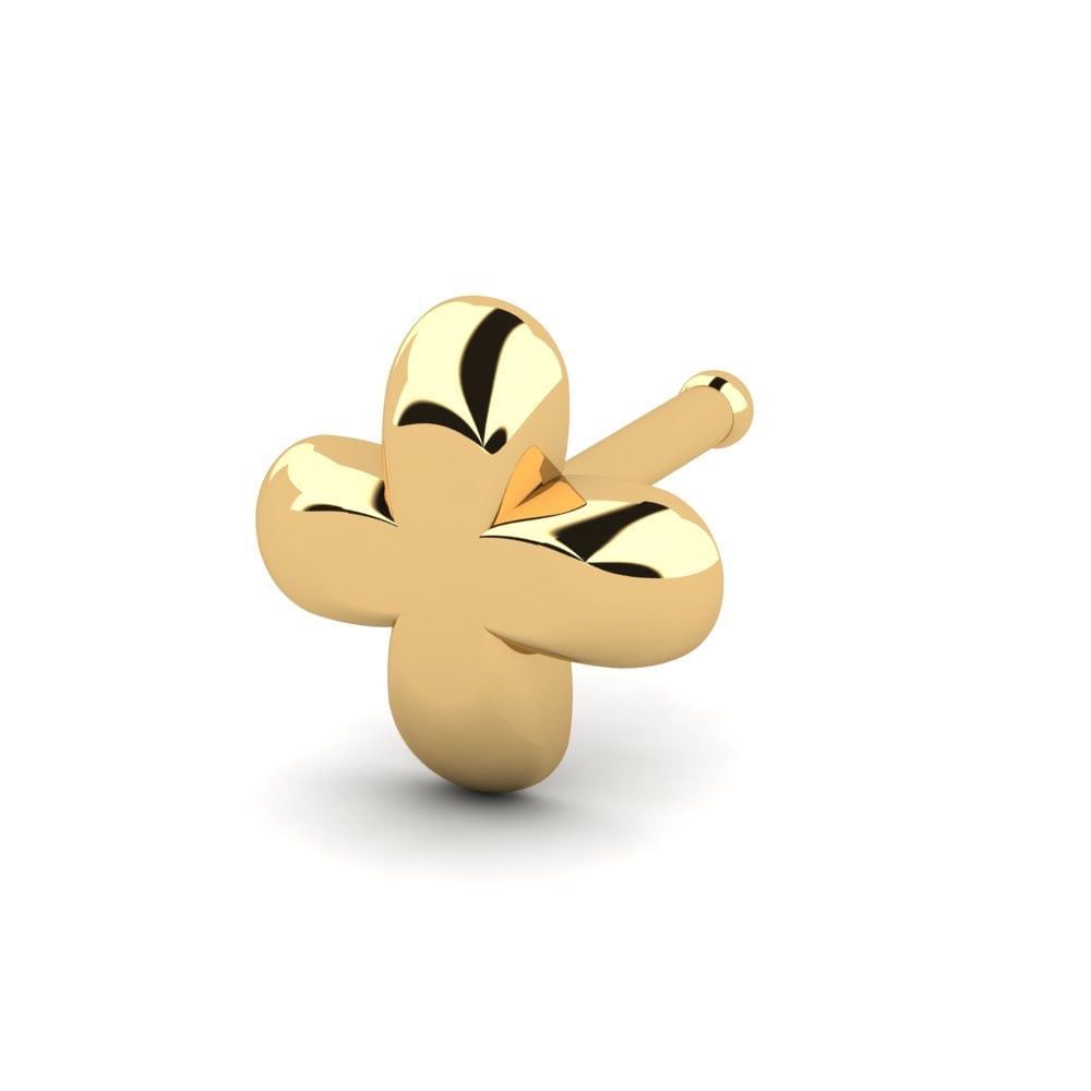 Or Jaune 18k Piercing Nez Shalim