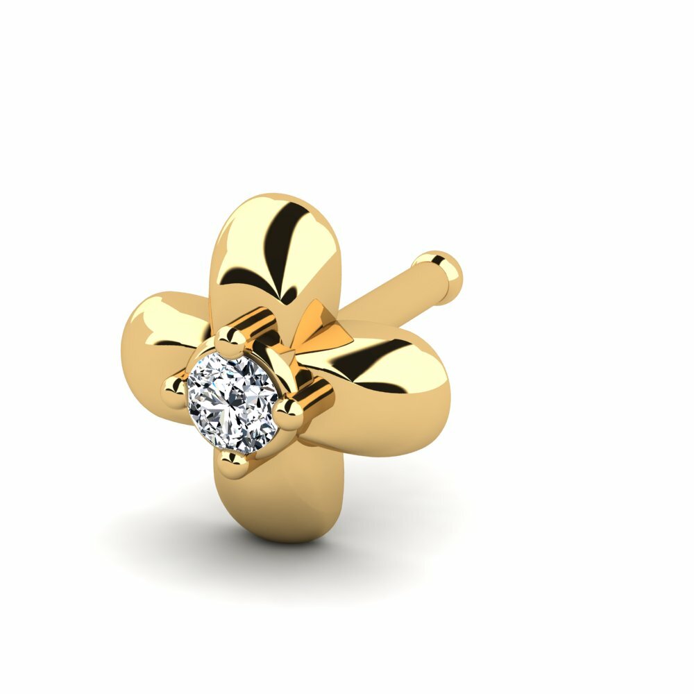 Or Jaune 18k Piercing Nez Shamash