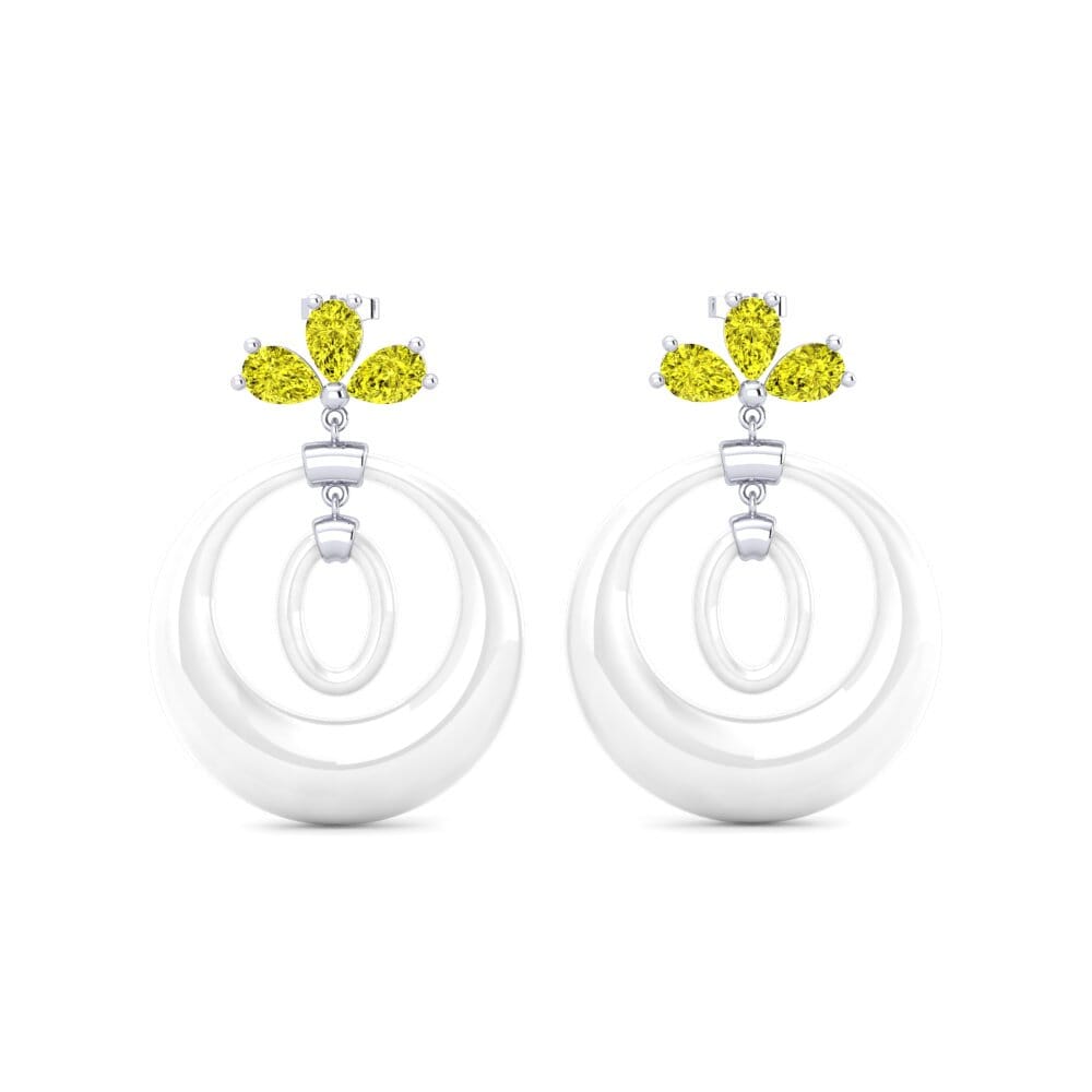 14ct White Gold Yellow Diamond Women's Earring Shameka