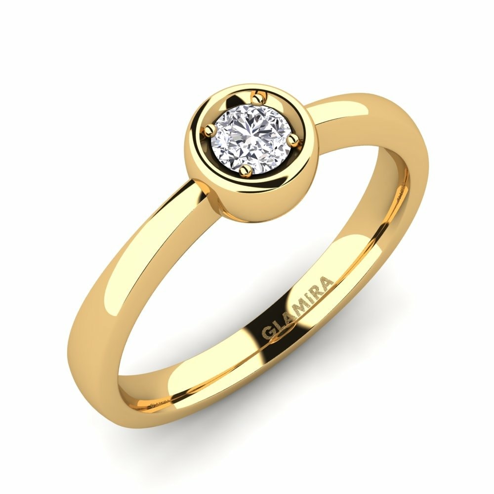 9k Yellow Gold Engagement Ring Shamina 0.16 crt