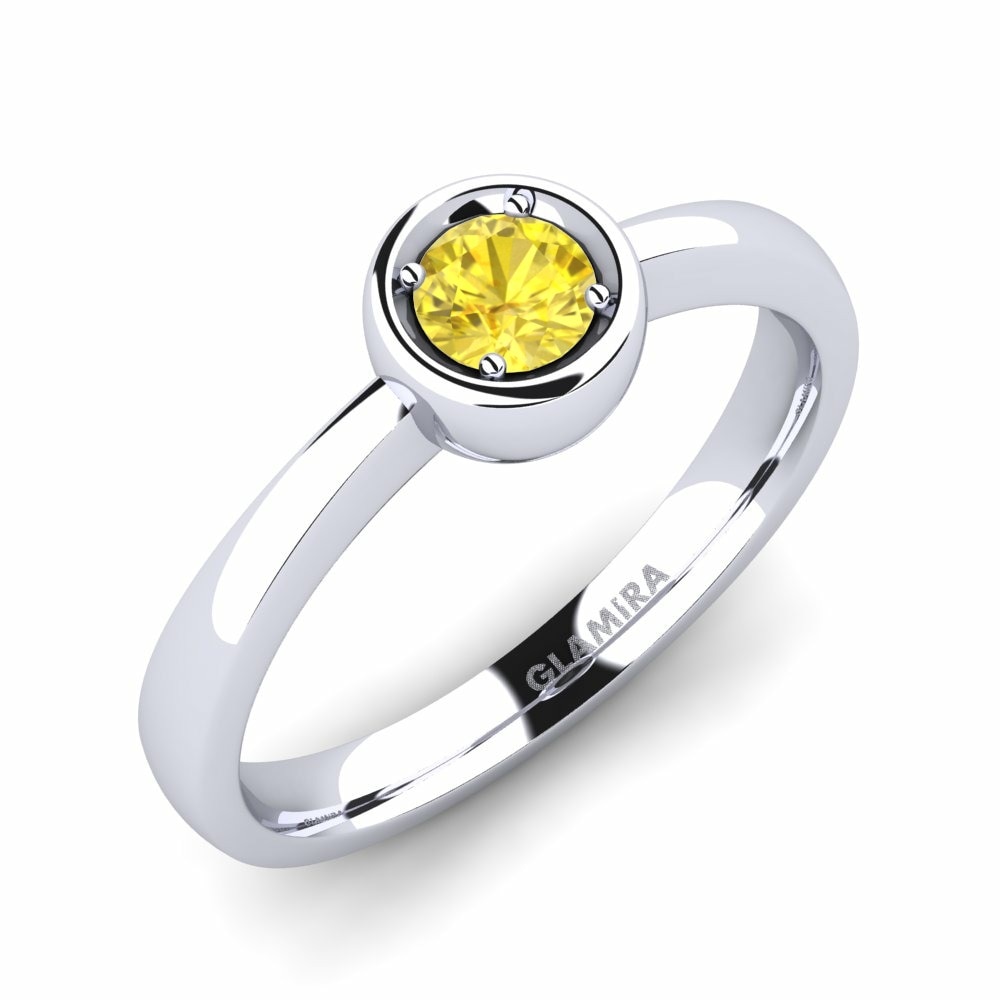 Yellow Sapphire Engagement Ring Shamina 0.25 crt